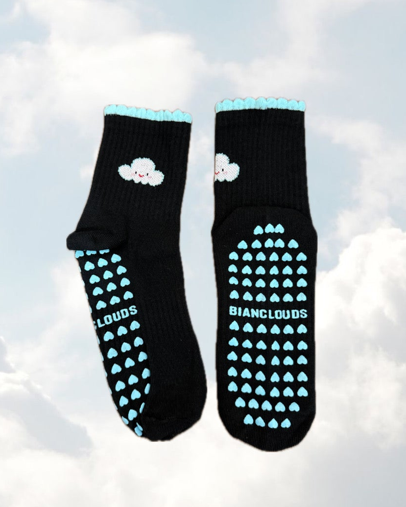 Black Cloud Grip Socks